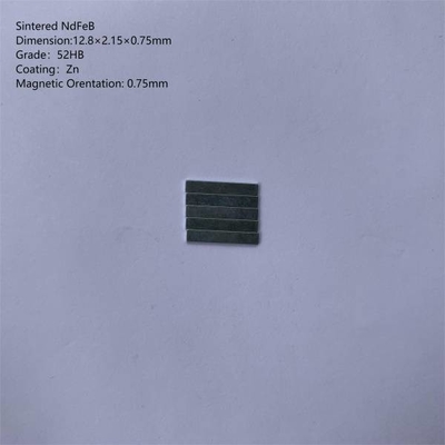 Seng Dilapisi Sinter NdFeB Brushless DC Motor Magnet 12.8×2.15×0.75